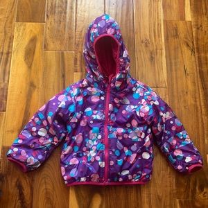 Girls 3-4t north face reversible winter coat